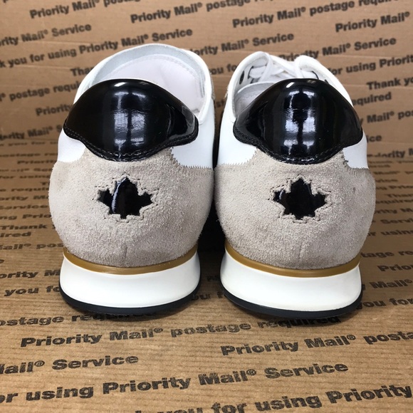 Dsquared2 Leather / Canvas Leppard Print Wm Shoes - Picture 6 of 8